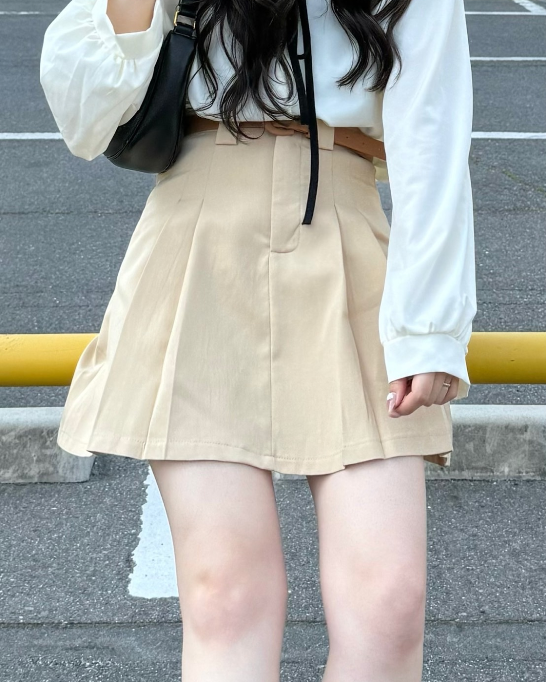 ワイドプリーツフレンチミニスカート B2000
