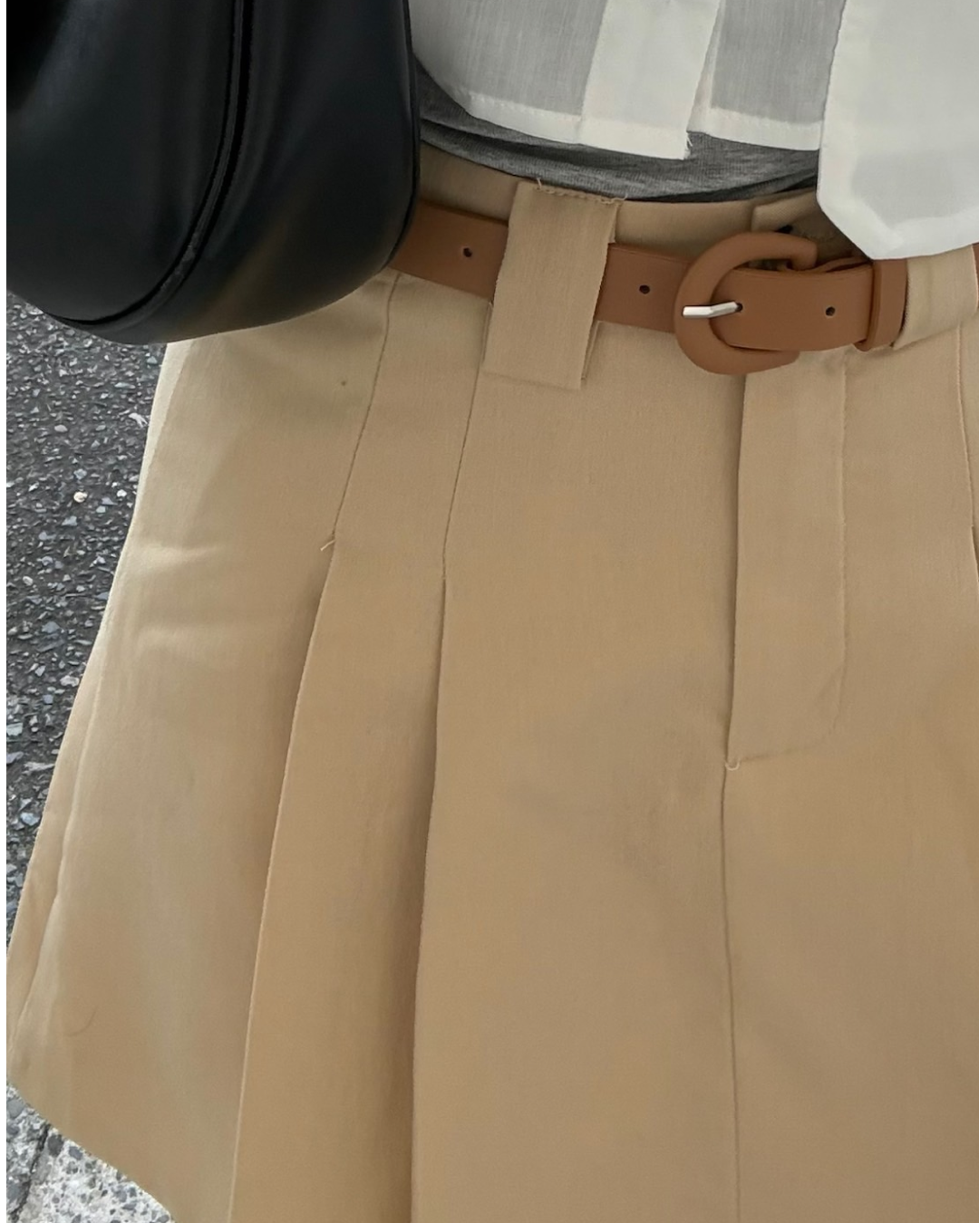 ワイドプリーツフレンチミニスカート B2000