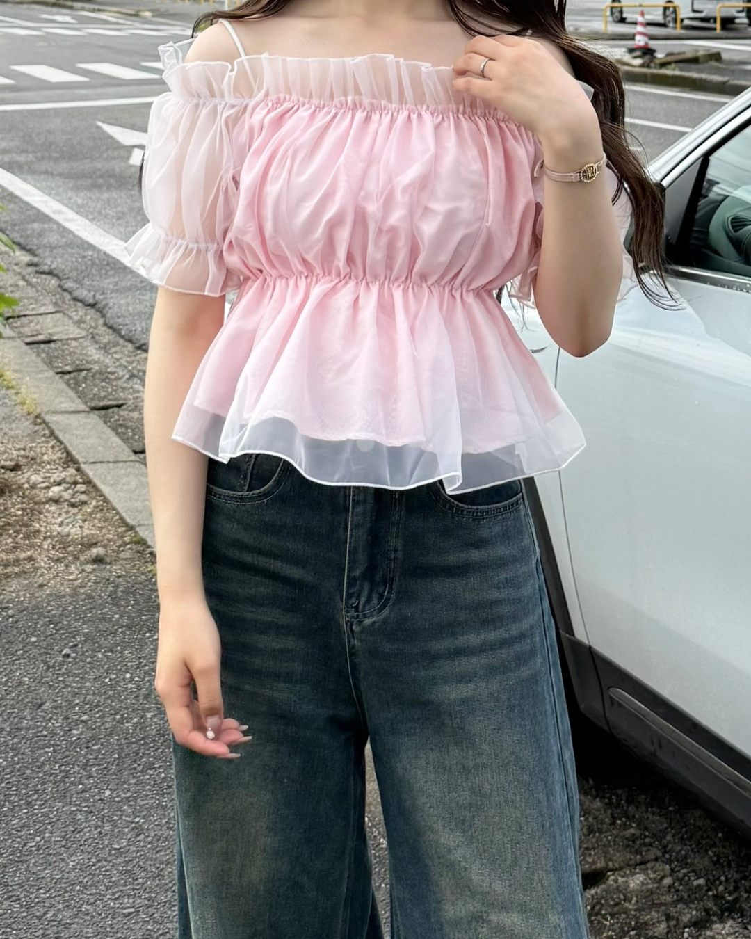 POPPY pinkチュールトップス POPPY pinkチュールトップス POPPY pinkチュールトップス POPPY pink