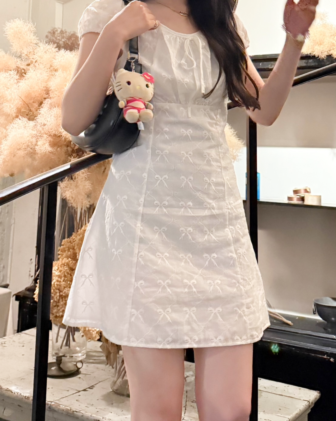 yoliシンプルロングワンピースホワイトnuimond （yoli シンプル