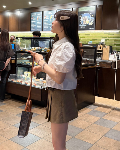 リボンタイフレンチブラウス B2043