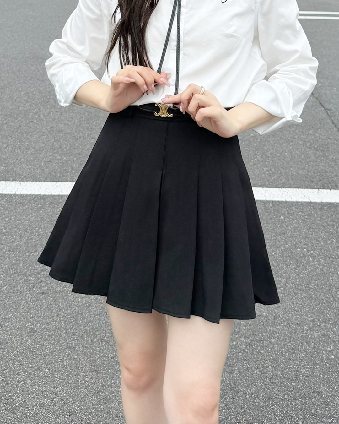 ハイウエストベルト付きプリーツスカート B2133 – YOLO（ヨロ