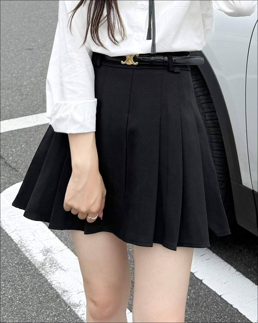 ハイウエストベルト付きプリーツスカート B2133 – YOLO（ヨロ