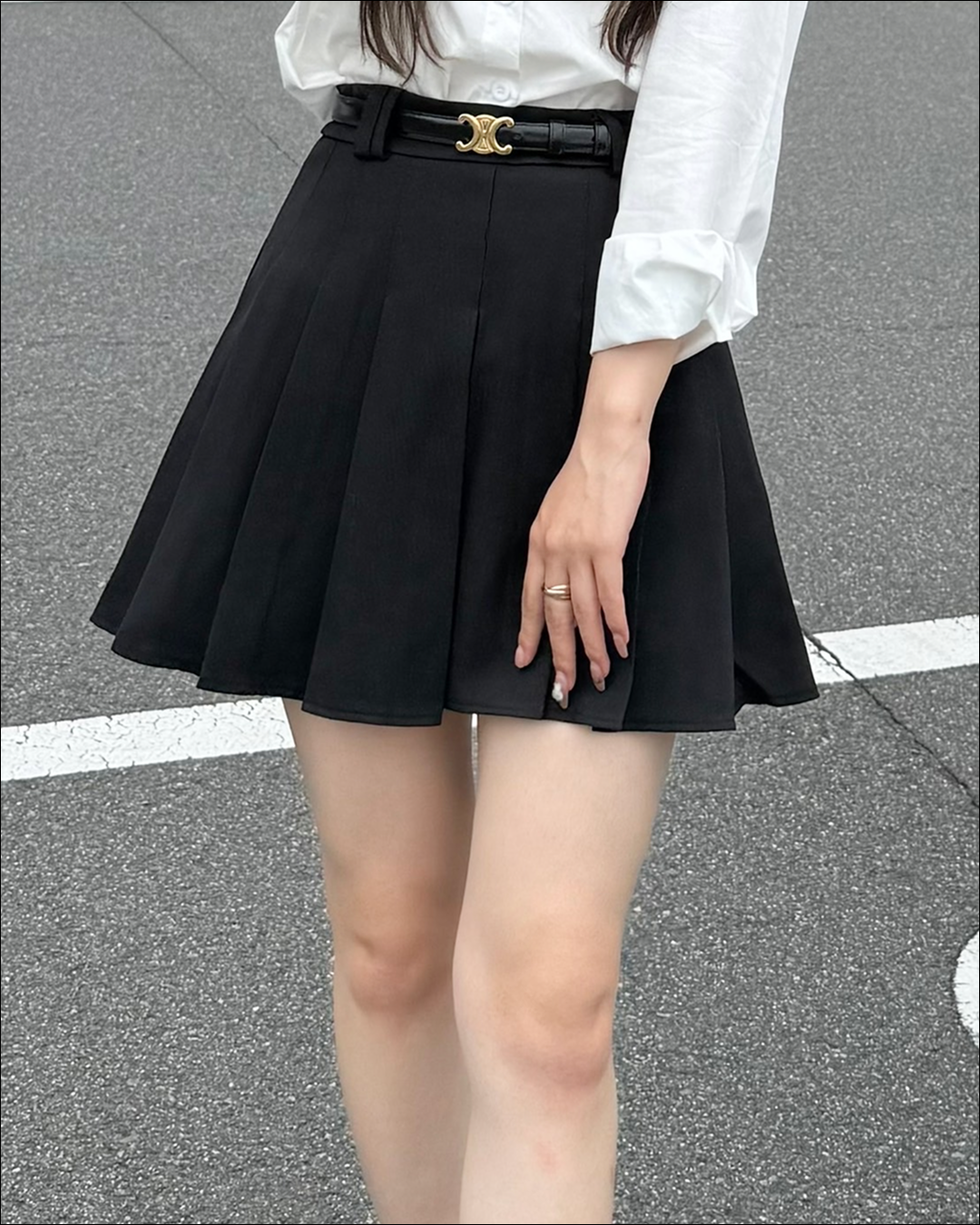 ハイウエストベルト付きプリーツスカート B2133 – YOLO（ヨロ