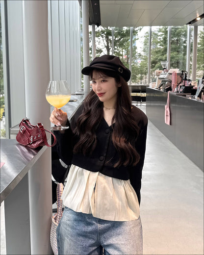 ペプラムレイヤードショートジャケット B2191