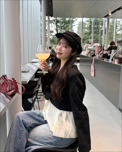 ペプラムレイヤードショートジャケット B2191