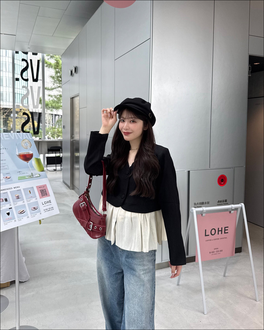 ペプラムレイヤードショートジャケット B2191