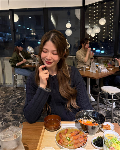 ラインネックニットポロ B2199