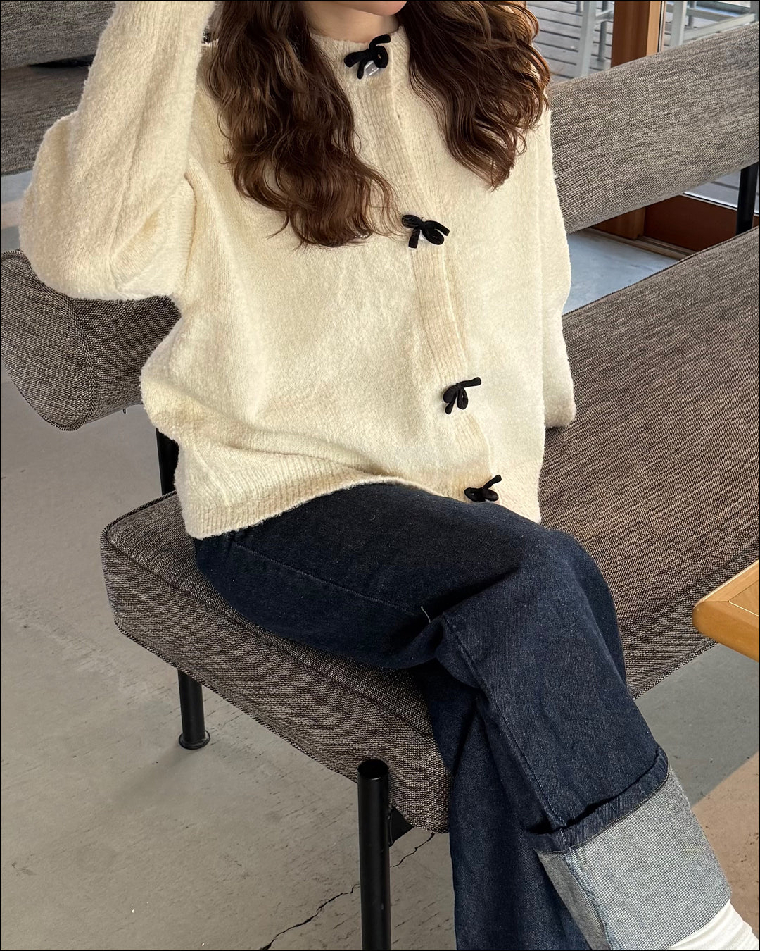 オーバーサイズリボンニットカーディガン
B4000