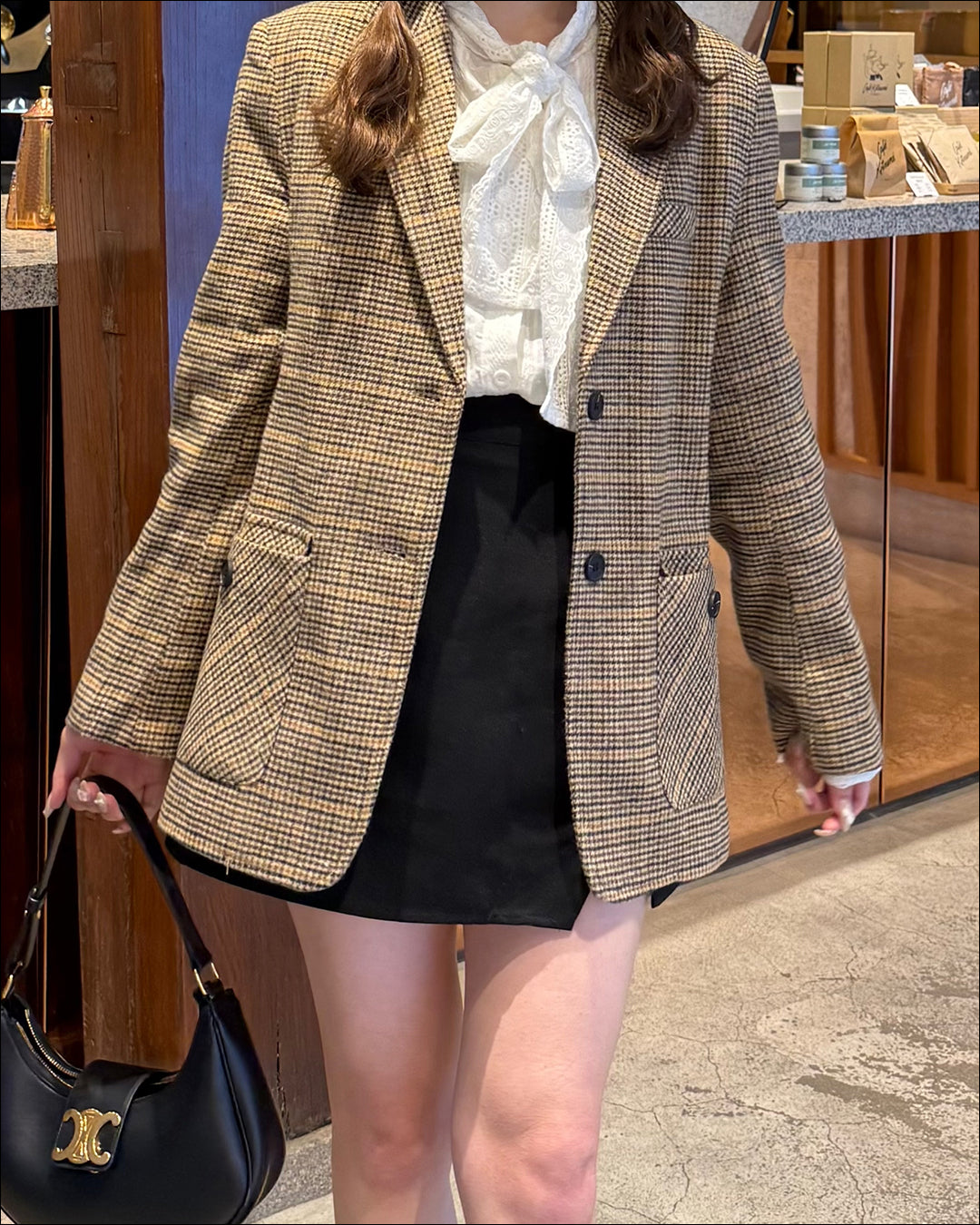 オーバーサイズチェックジャケット
B4001