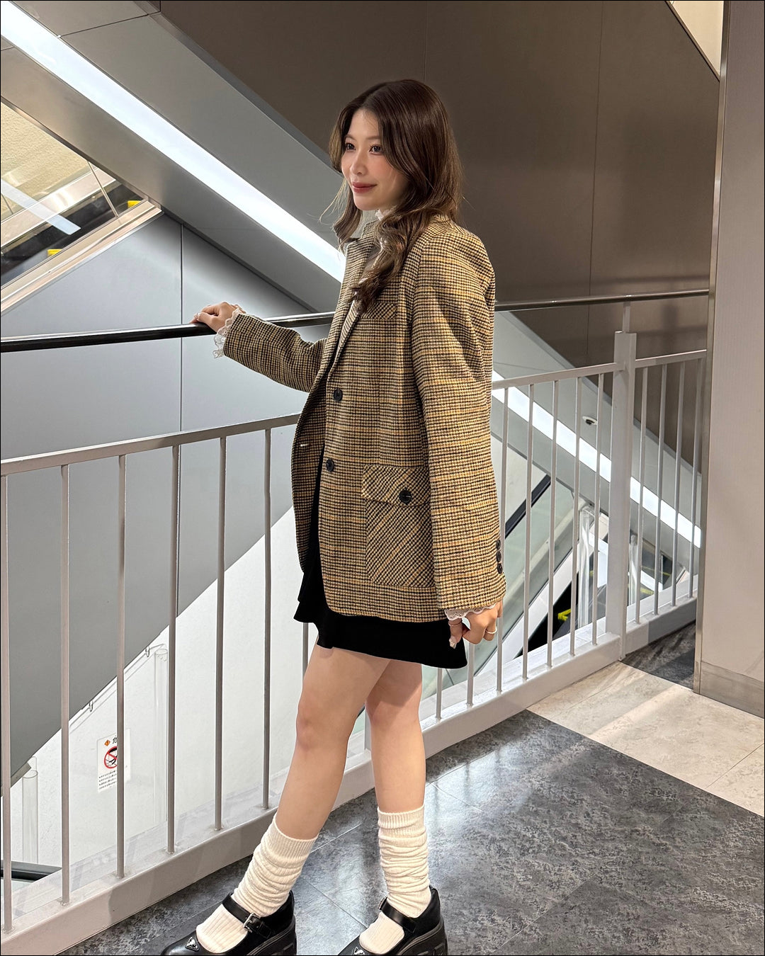 オーバーサイズチェックジャケット
B4001