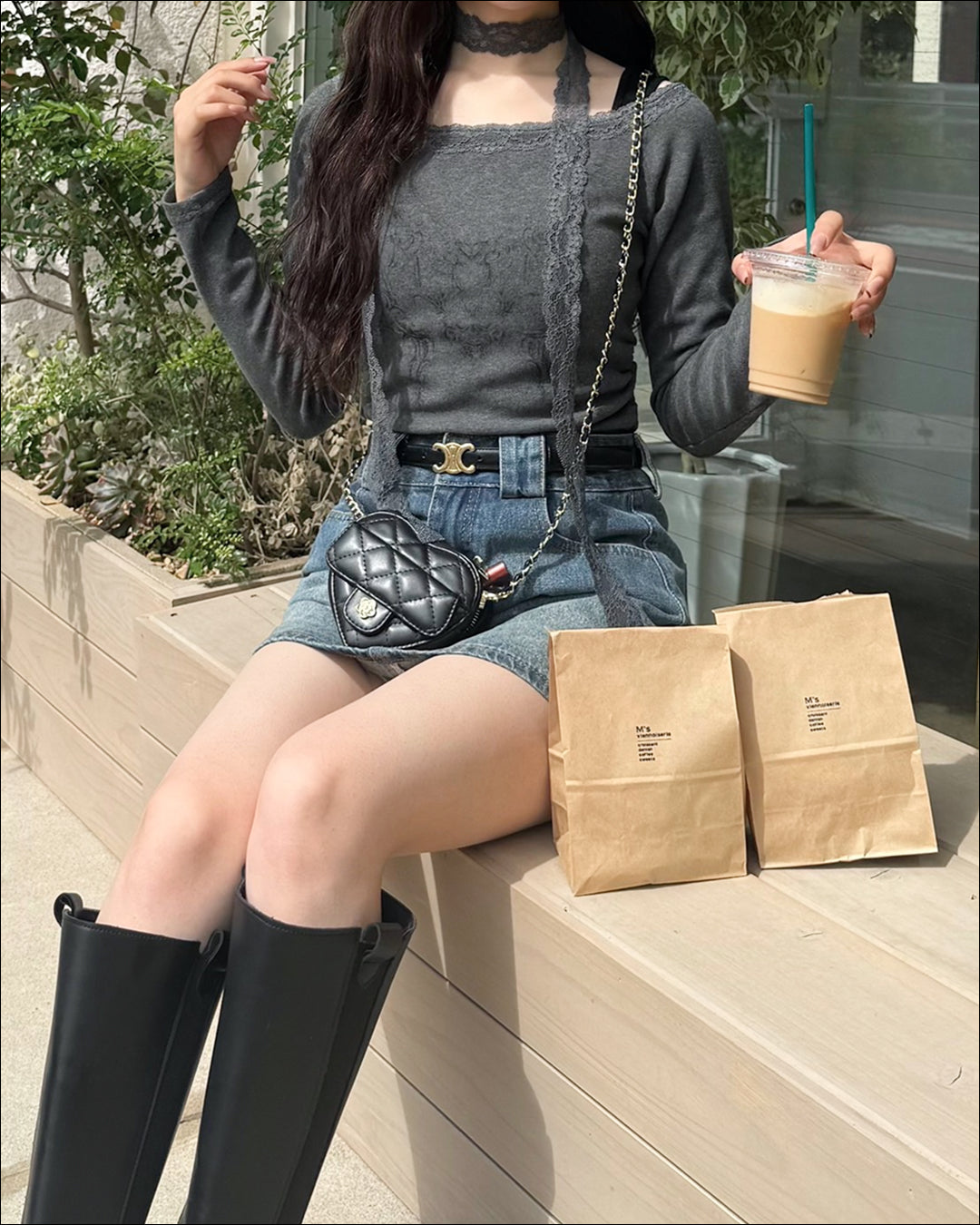 【即納】タイ付きポイントレースニット
B5003