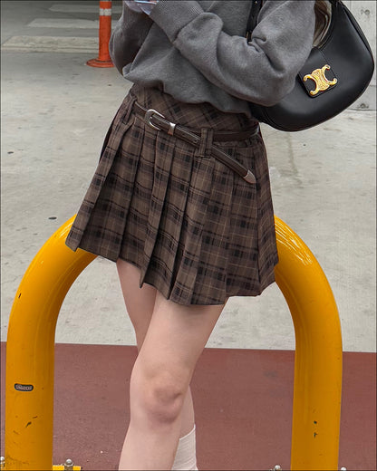 ベルト付きチェックミニスカート
B5005