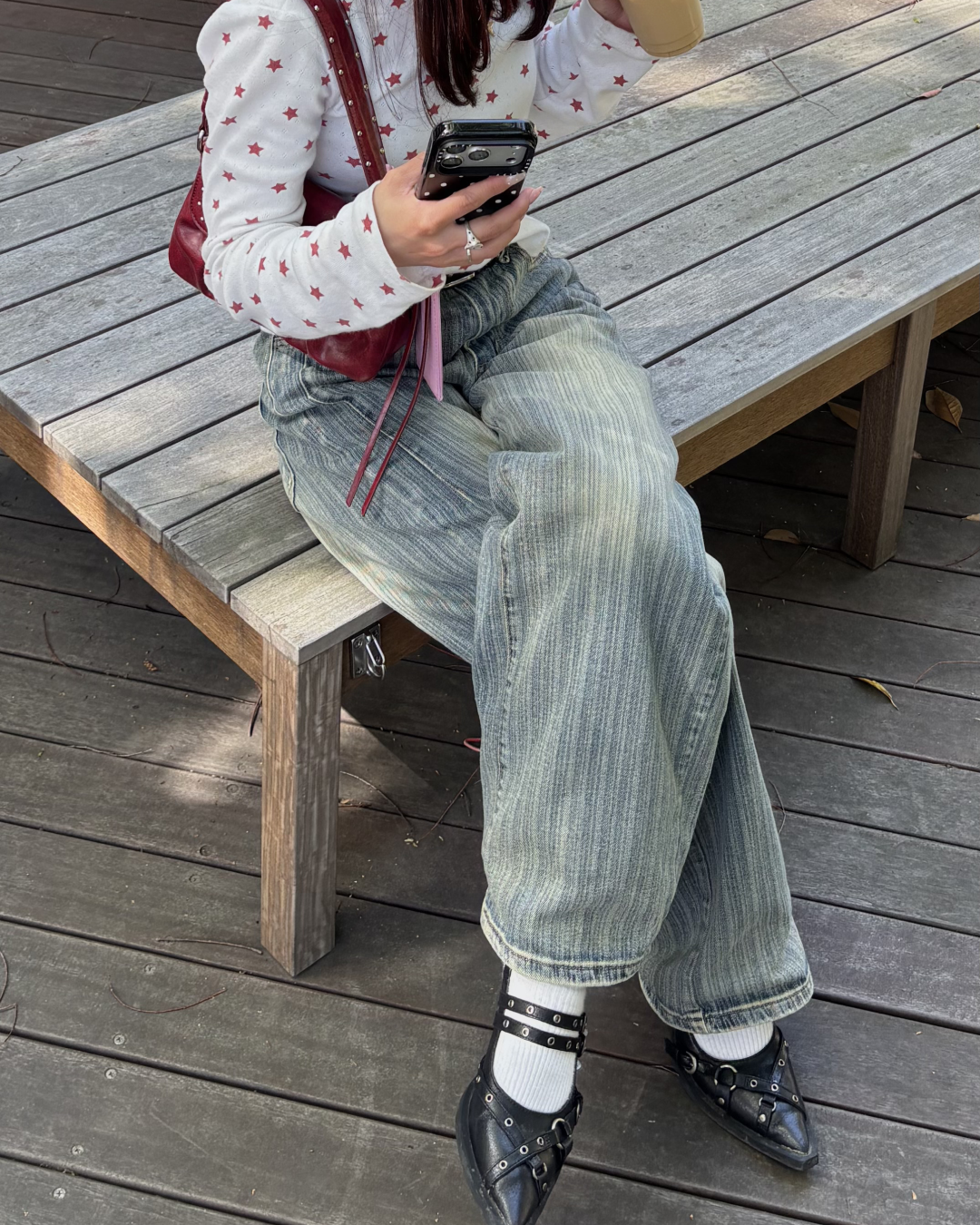 ストライプストレートパンツ BB0005