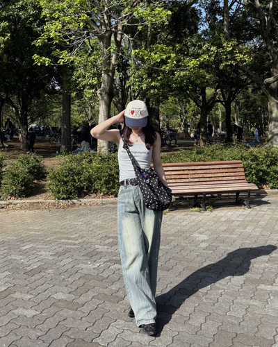 【即納】ストライプストレートパンツ BB0005