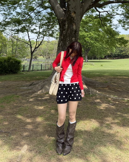 ポルカドットニットショートパンツ　BB0019