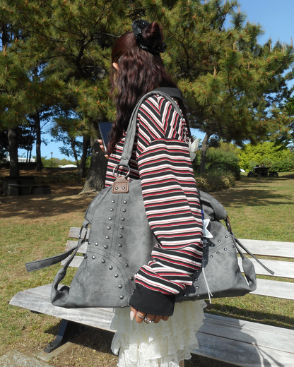 スタッズフェイクレザーバッグ BB0021