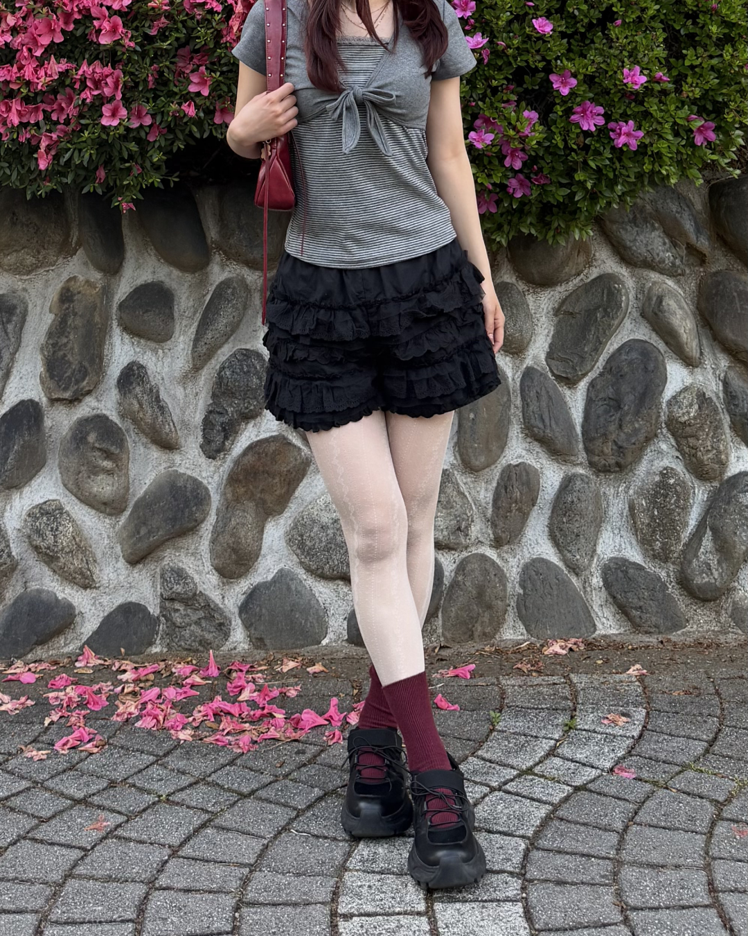 レトロストライプレイヤードTシャツ BB0070
