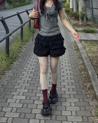 レトロストライプレイヤードTシャツ BB0070