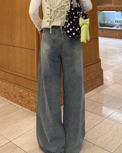 レトロヴィンテージワイドレッグパンツ BB0076