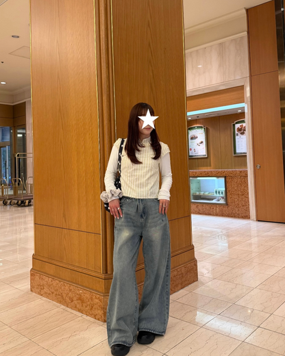 レトロヴィンテージワイドレッグパンツ BB0076