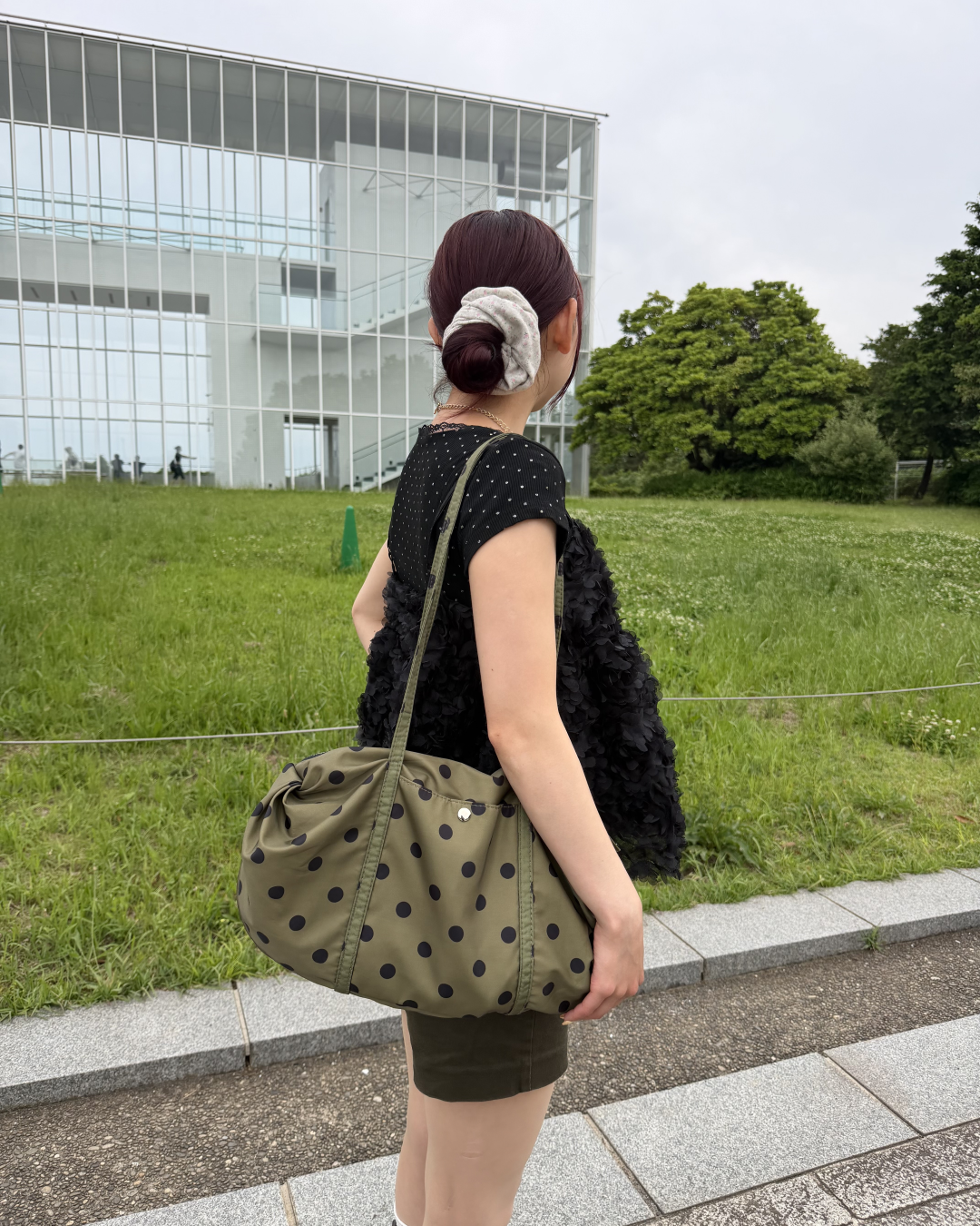 ドット柄ナイロン2wayショルダーバッグ BB0084