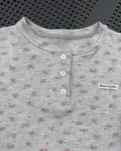花柄ヘンリーネックT BB0121
