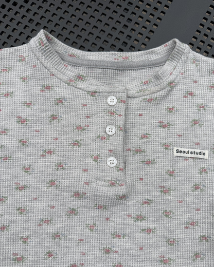 花柄ヘンリーネックT BB0121