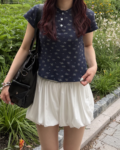 花柄ヘンリーネックT BB0121
