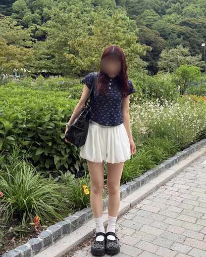 花柄ヘンリーネックT BB0121