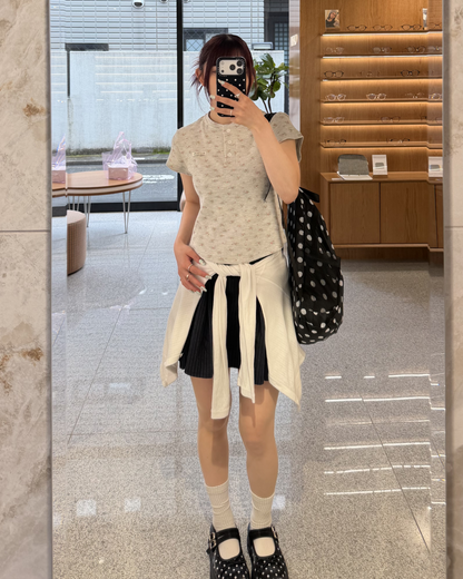 花柄ヘンリーネックT BB0121