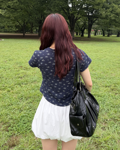 花柄ヘンリーネックT BB0121