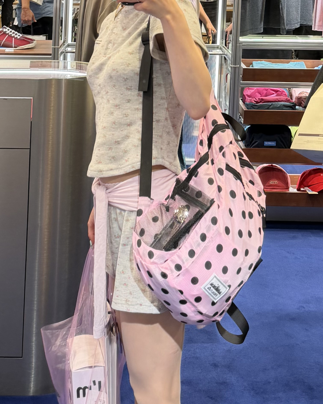 ドット柄バックパックコンパクト BB0132