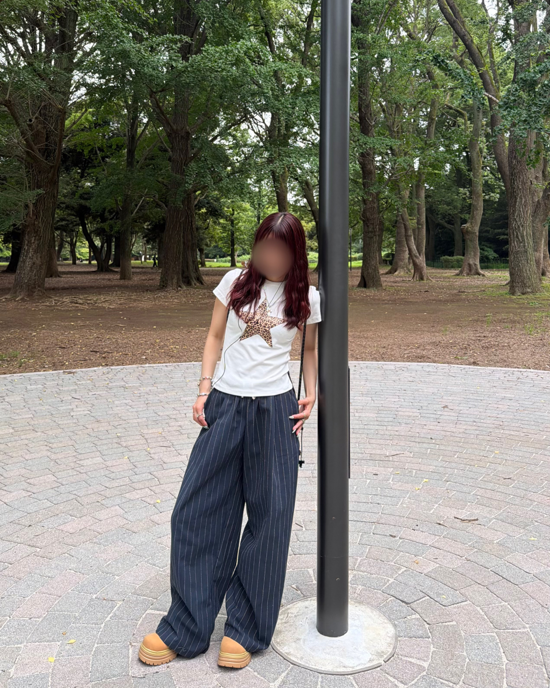ピンストライプイージーパンツ BB0134