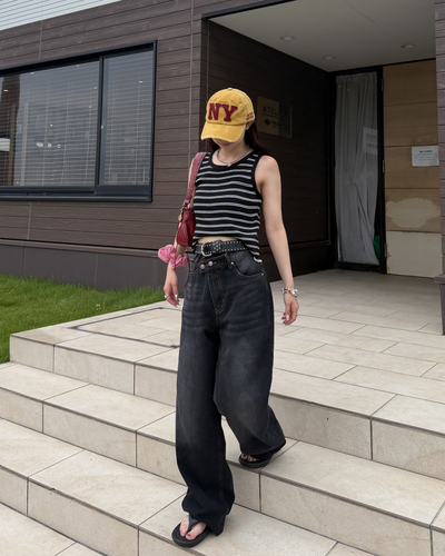 ルーズストレートVカットパンツ BB0168