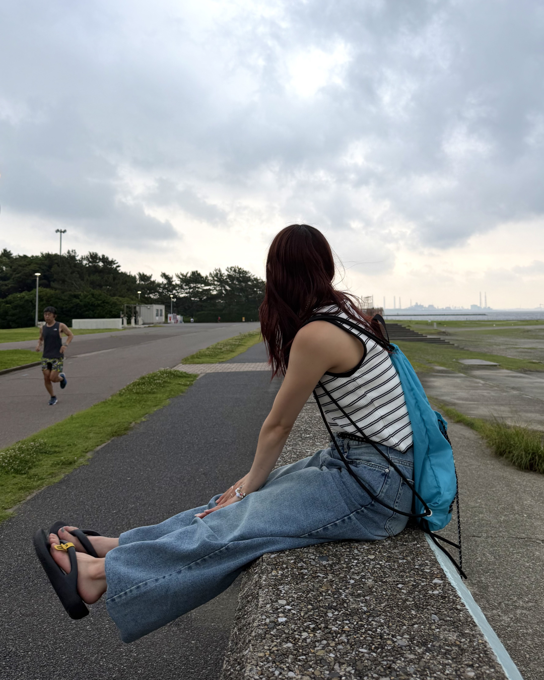ルーズストレートVカットパンツ BB0168