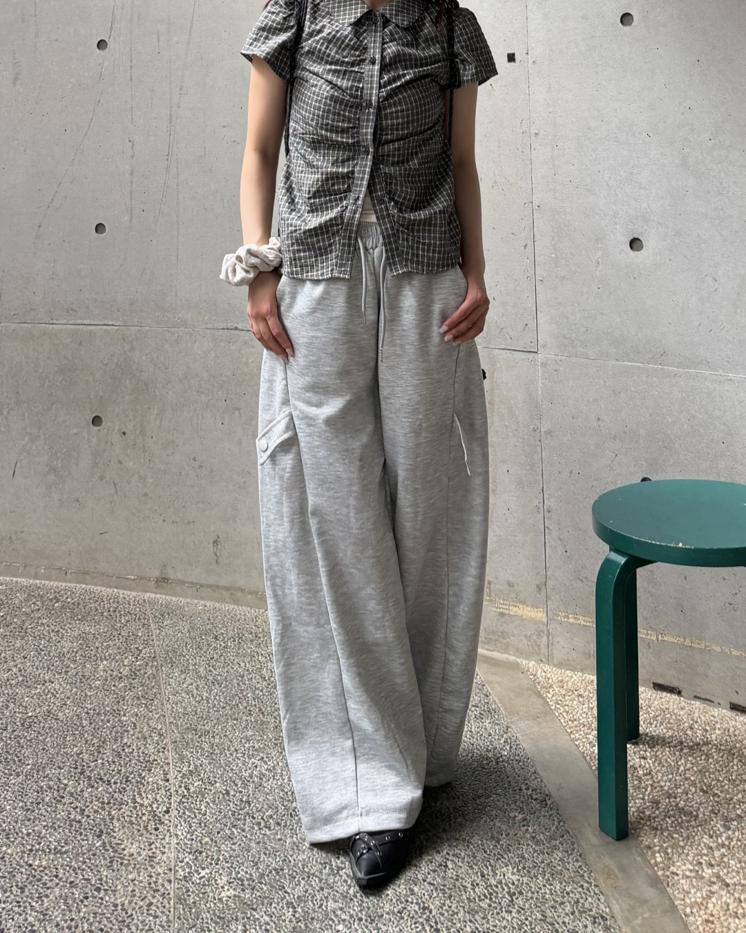 ワイドレッグスポーティースウェットパンツ BB0169