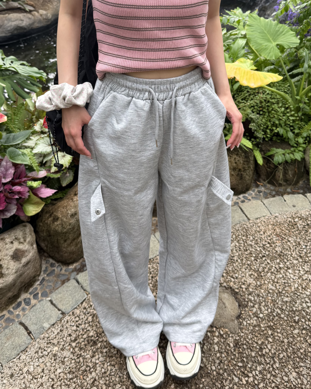 ワイドレッグスポーティースウェットパンツ BB0169