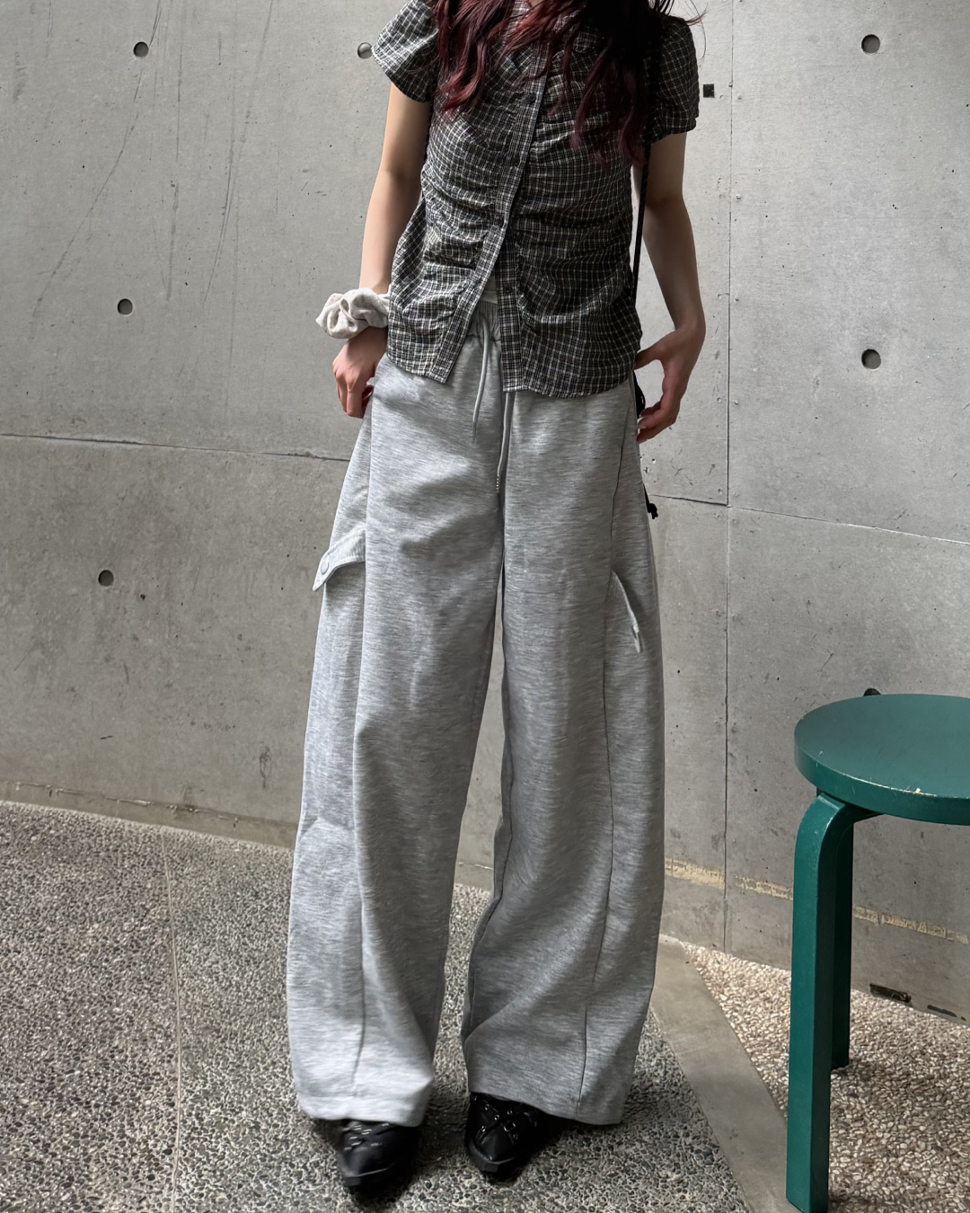 ワイドレッグスポーティースウェットパンツ BB0169