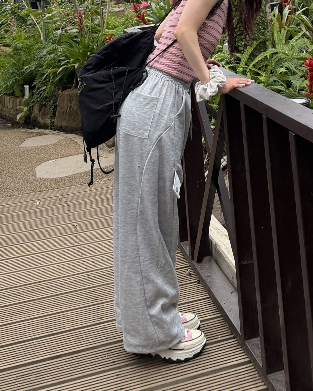 ワイドレッグスポーティースウェットパンツ BB0169