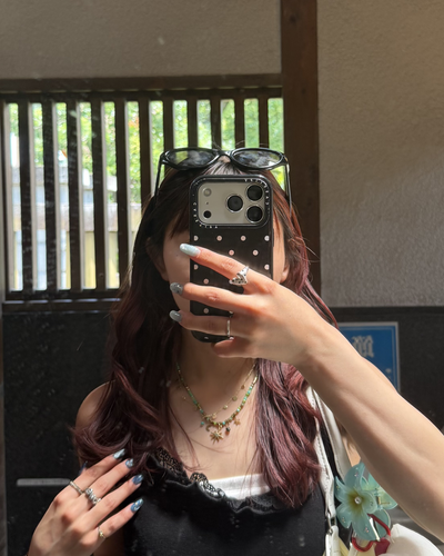 2連ビーズゴールドネックレス BB0201