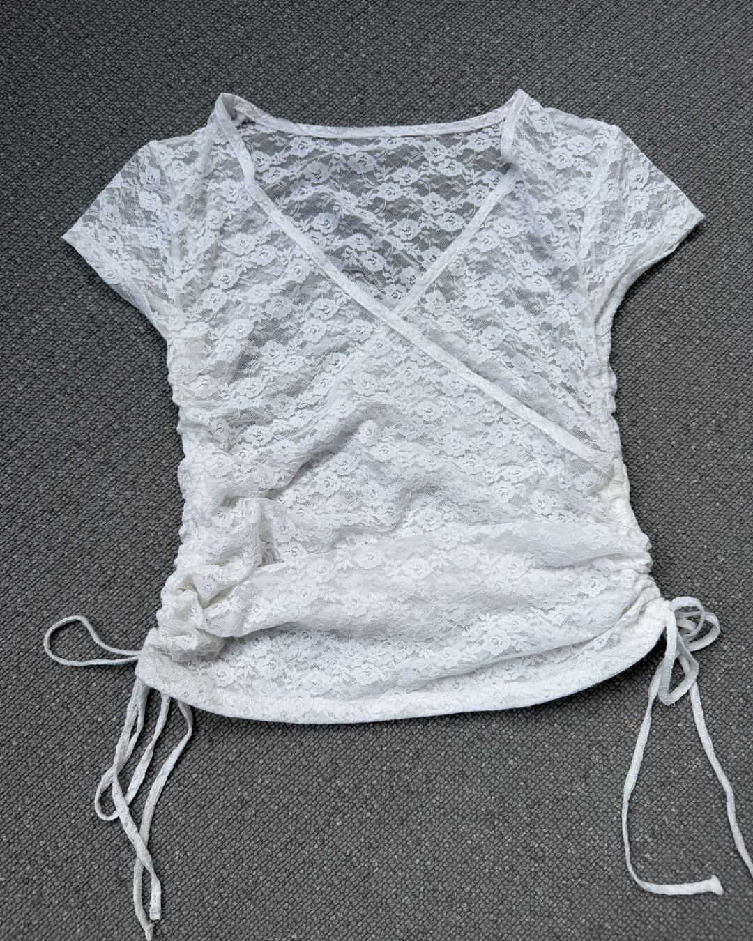 レースクロスデザインサイドギャザーT BB0211
