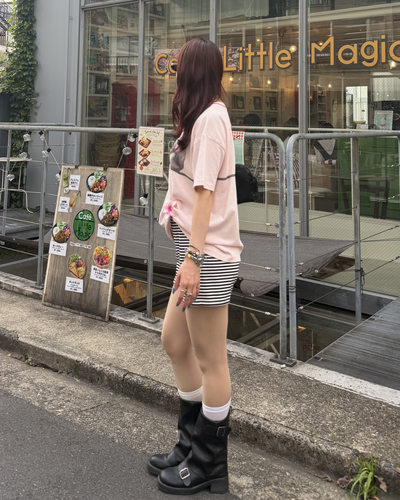 ボーダードローストリングショートパンツ BB0218