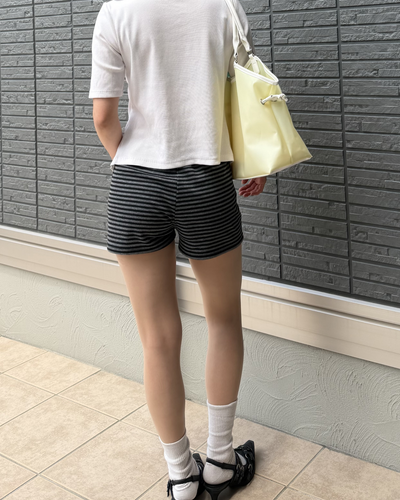 ボーダードローストリングショートパンツ BB0218