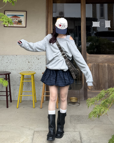 オバーオフショルダースウェット BB0249