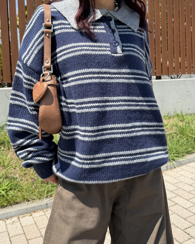 レトロボーダーポロニット BB0252