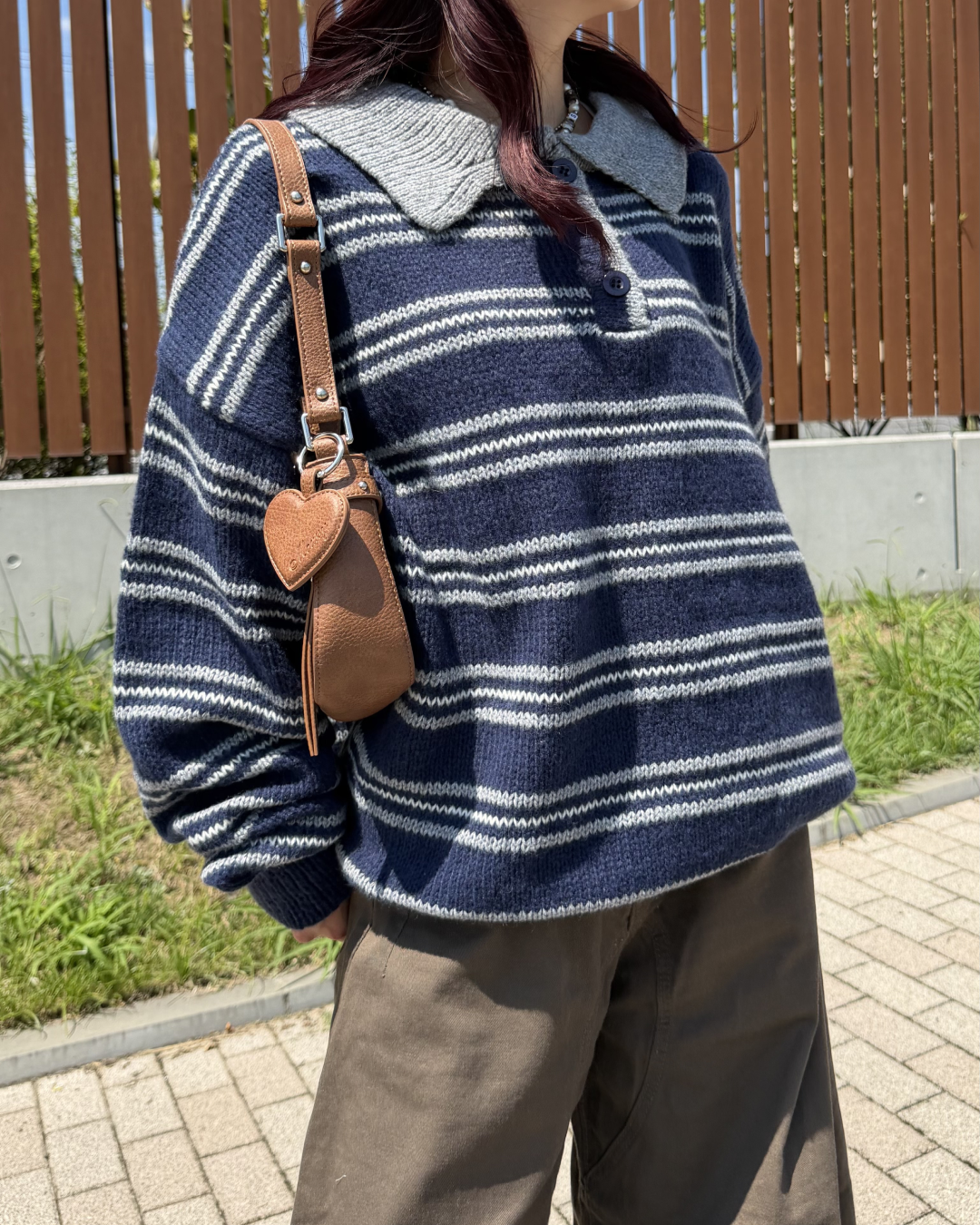 レトロボーダーポロニット BB0252