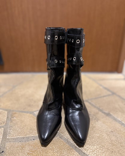 スタッズダブルベルトミドルブーツ BB0295