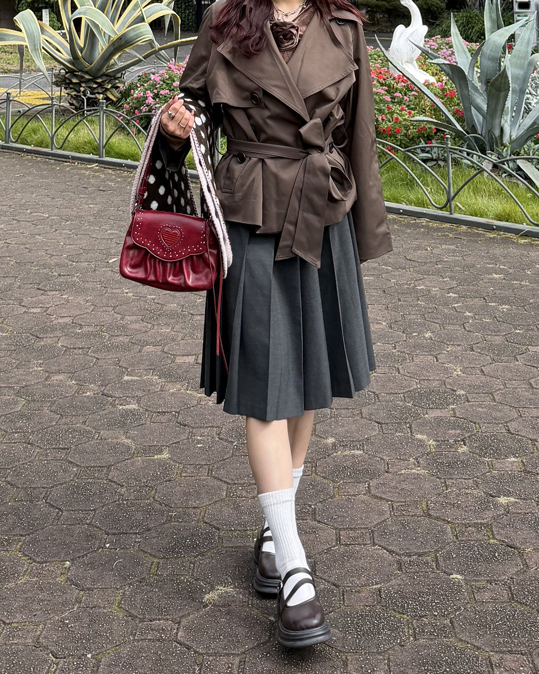 ローズコサージュ付きベロアブラウス BB0351