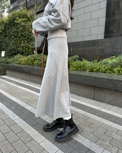 Aラインロングスウェットスカート BM0072
